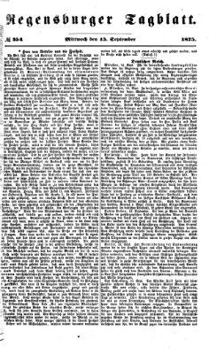 Regensburger Tagblatt Mittwoch 15. September 1875