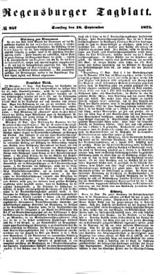 Regensburger Tagblatt Samstag 18. September 1875