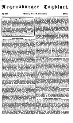 Regensburger Tagblatt Sonntag 19. September 1875