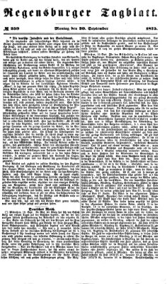 Regensburger Tagblatt Montag 20. September 1875