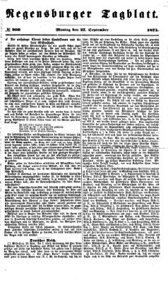 Regensburger Tagblatt Montag 27. September 1875