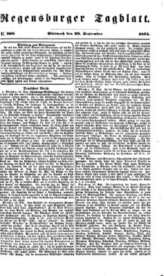 Regensburger Tagblatt Mittwoch 29. September 1875