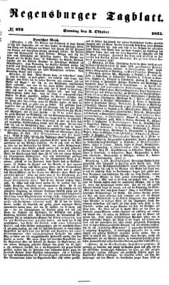 Regensburger Tagblatt Sonntag 3. Oktober 1875