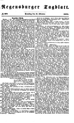 Regensburger Tagblatt Samstag 9. Oktober 1875