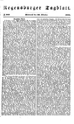 Regensburger Tagblatt Mittwoch 20. Oktober 1875