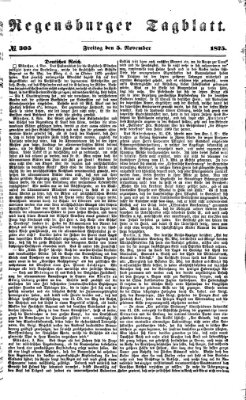 Regensburger Tagblatt Freitag 5. November 1875