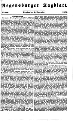 Regensburger Tagblatt Samstag 6. November 1875