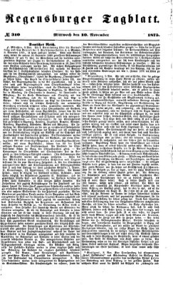 Regensburger Tagblatt Mittwoch 10. November 1875