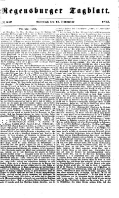 Regensburger Tagblatt Mittwoch 17. November 1875