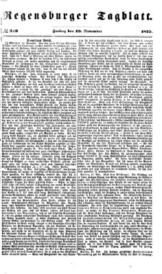 Regensburger Tagblatt Freitag 19. November 1875