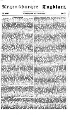 Regensburger Tagblatt Samstag 20. November 1875