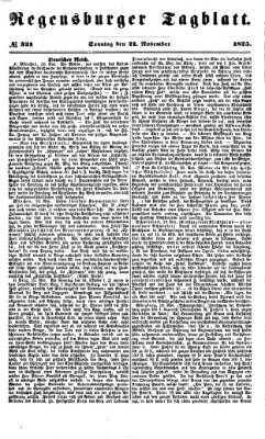 Regensburger Tagblatt Sonntag 21. November 1875