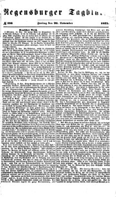 Regensburger Tagblatt Freitag 26. November 1875