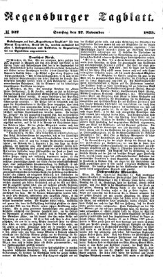 Regensburger Tagblatt Samstag 27. November 1875