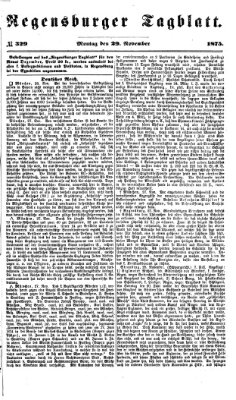 Regensburger Tagblatt Montag 29. November 1875