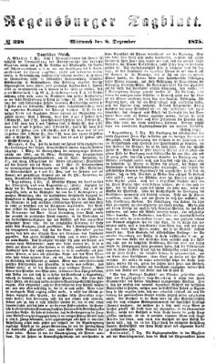 Regensburger Tagblatt Mittwoch 8. Dezember 1875