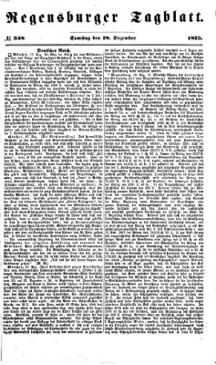 Regensburger Tagblatt Samstag 18. Dezember 1875