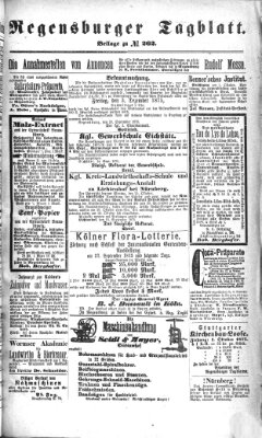 Regensburger Tagblatt Donnerstag 23. September 1875