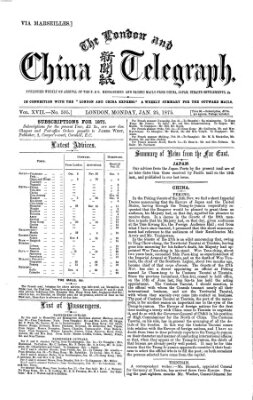 The London and China telegraph Montag 25. Januar 1875