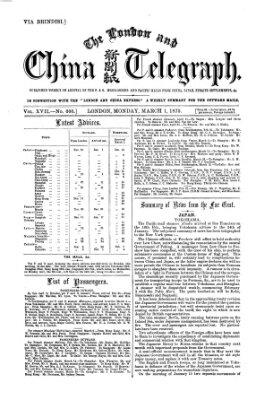 The London and China telegraph Montag 1. März 1875