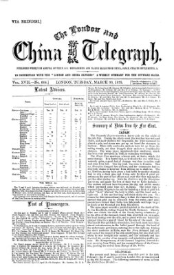 The London and China telegraph Dienstag 30. März 1875