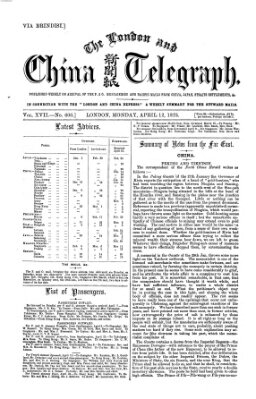 The London and China telegraph Montag 12. April 1875