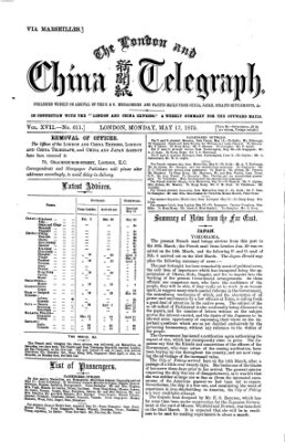 The London and China telegraph Montag 17. Mai 1875