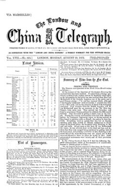 The London and China telegraph Montag 23. August 1875