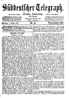 Süddeutscher Telegraph Donnerstag 14. Januar 1875