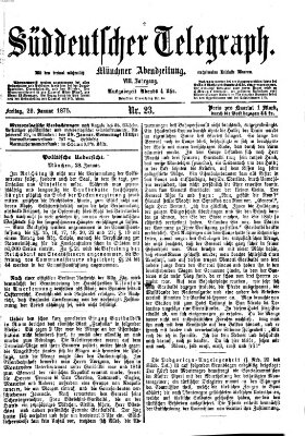 Süddeutscher Telegraph Freitag 29. Januar 1875