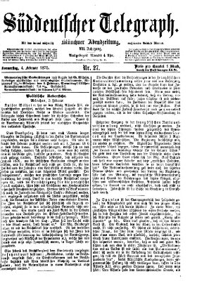 Süddeutscher Telegraph Donnerstag 4. Februar 1875