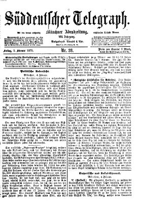 Süddeutscher Telegraph Freitag 5. Februar 1875