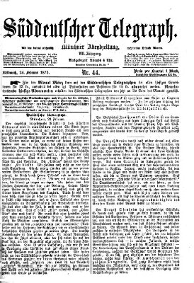 Süddeutscher Telegraph Mittwoch 24. Februar 1875