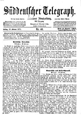 Süddeutscher Telegraph Freitag 26. Februar 1875