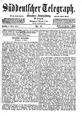 Süddeutscher Telegraph Dienstag 9. März 1875