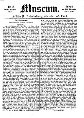 Museum (Süddeutscher Telegraph) Sonntag 31. Januar 1875