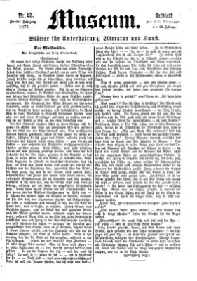 Museum (Süddeutscher Telegraph) Freitag 26. Februar 1875