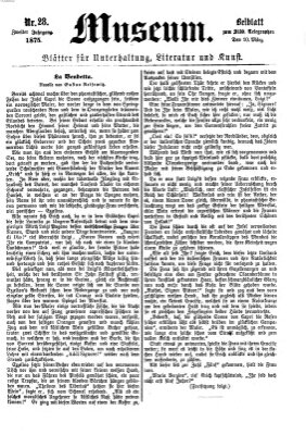 Museum (Süddeutscher Telegraph) Mittwoch 10. März 1875