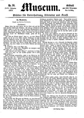 Museum (Süddeutscher Telegraph) Sonntag 14. März 1875