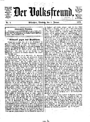 Der Volksfreund Dienstag 5. Januar 1875