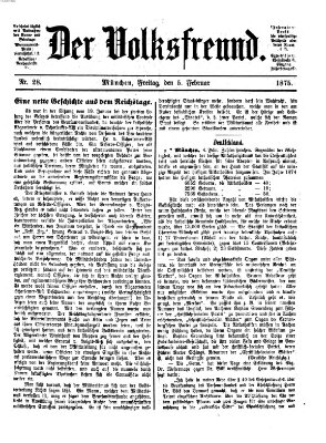 Der Volksfreund Freitag 5. Februar 1875