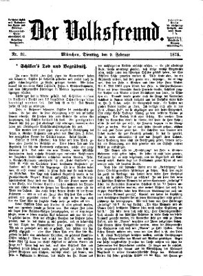 Der Volksfreund Dienstag 9. Februar 1875