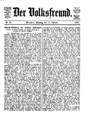 Der Volksfreund Samstag 13. Februar 1875