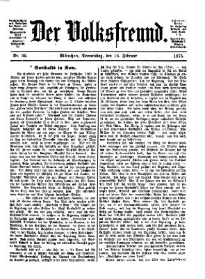 Der Volksfreund Donnerstag 18. Februar 1875