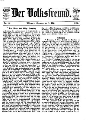 Der Volksfreund Sonntag 7. März 1875