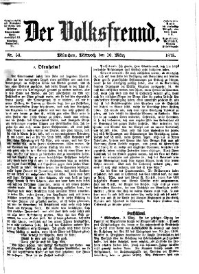 Der Volksfreund Mittwoch 10. März 1875