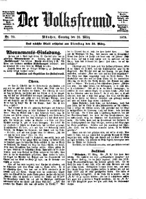 Der Volksfreund Sonntag 28. März 1875