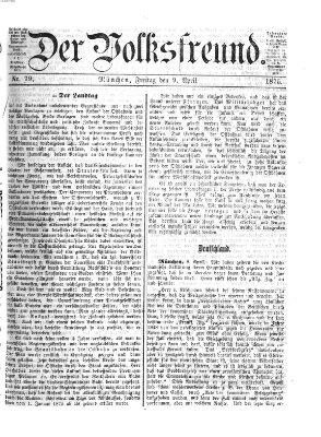 Der Volksfreund Freitag 9. April 1875