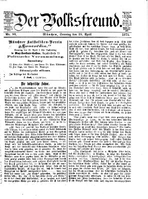 Der Volksfreund Sonntag 25. April 1875