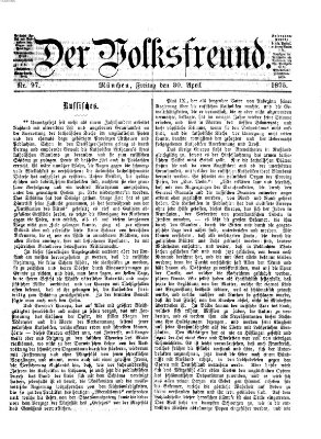 Der Volksfreund Freitag 30. April 1875